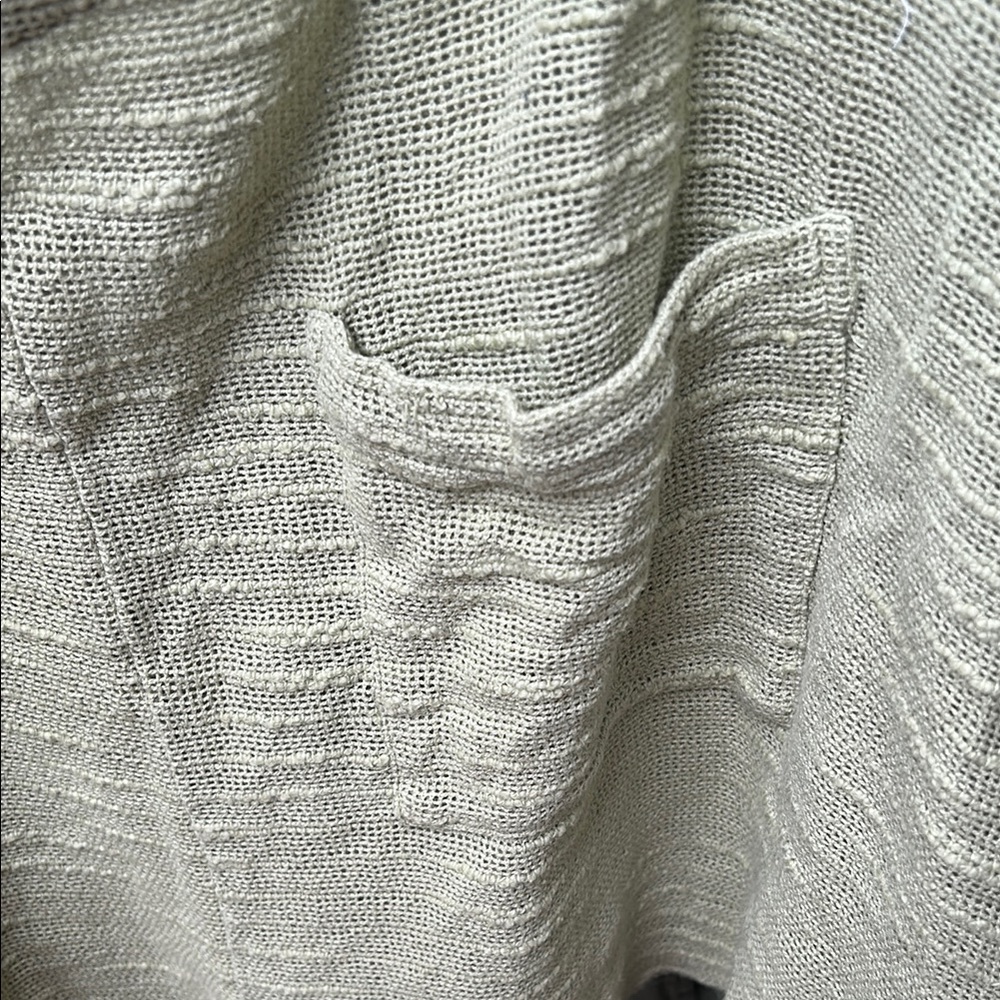 Free People Green Cropped Blouse with Mandarin Collar - Picture 3 of 5